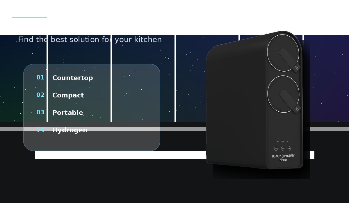 Comparison of kitchen water filter types and technologies
