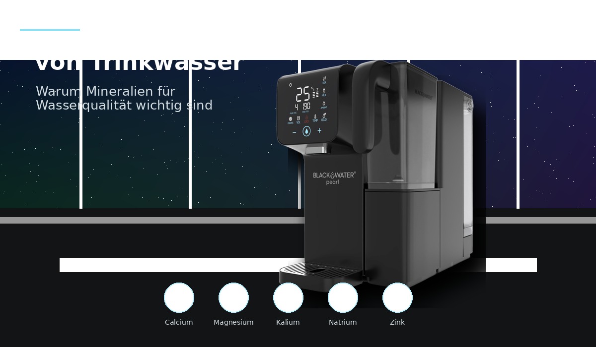Remineralisiertes Trinkwasser mit Calcium Magnesium und Kalium