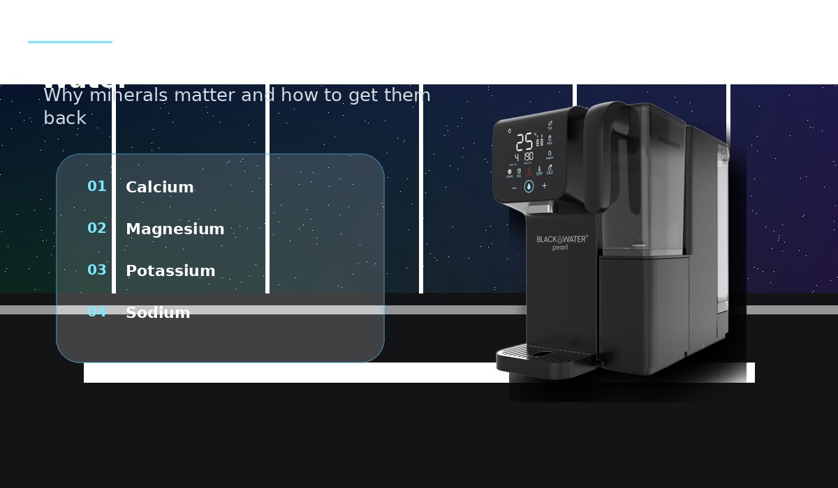 Minerals added back to filtered water after reverse osmosis