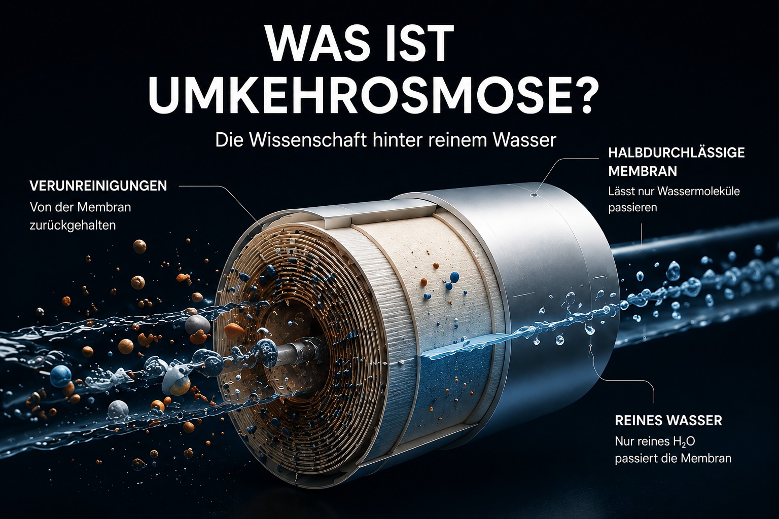 Umkehrosmoseanlage für reines Trinkwasser in der Küche