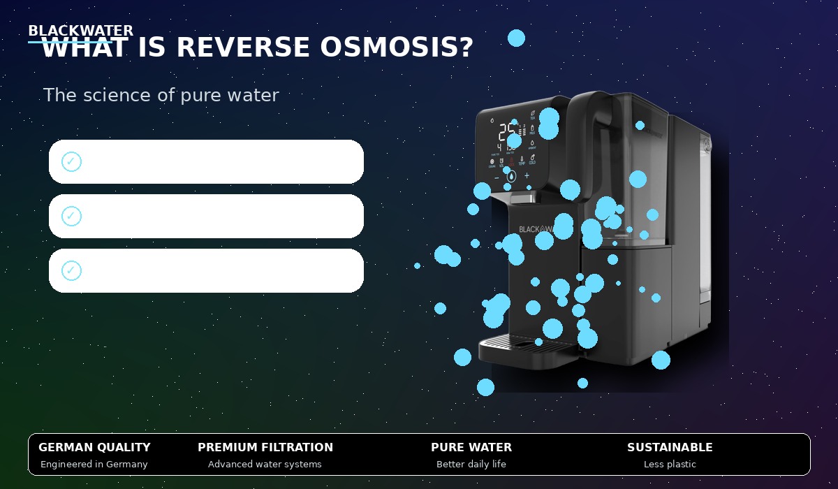Pure drinking water after reverse osmosis filtration Pure drinking water after reverse osmosis filtration
