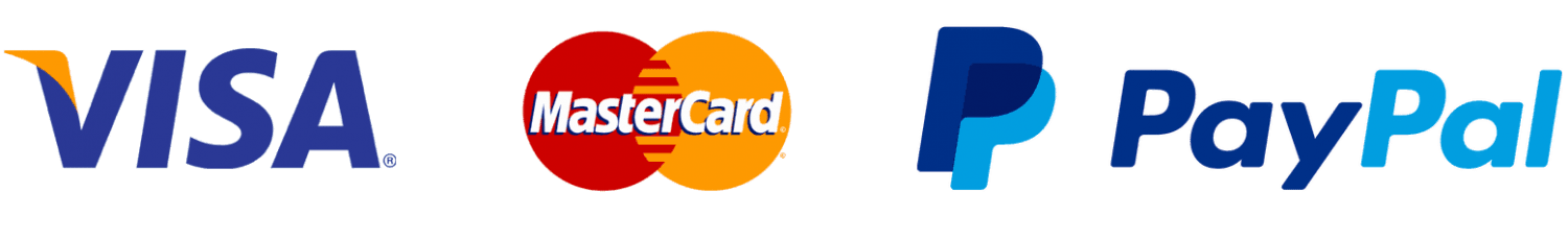 Visa, MasterCard and PayPal